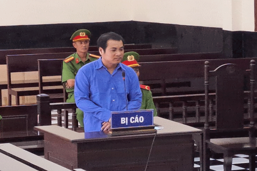 Bị cáo Nguyễn Văn Sang tại tòa. Ảnh: ĐÔNG HÀ