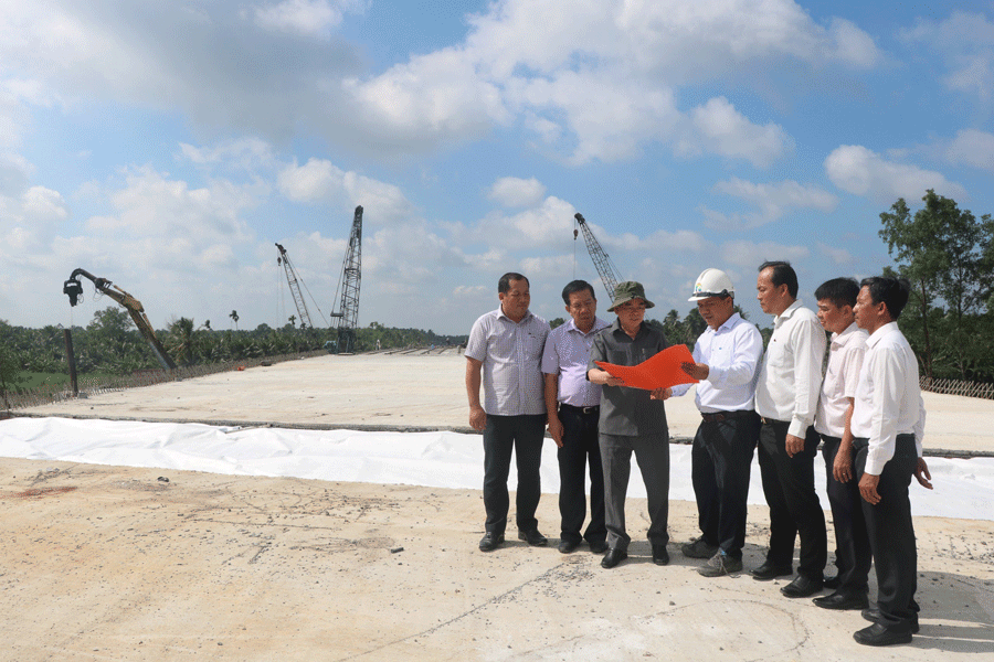 Chủ tịch Bến Tre: Tiến độ thi công cầu Rạch Miễu 2 khá tốt 
