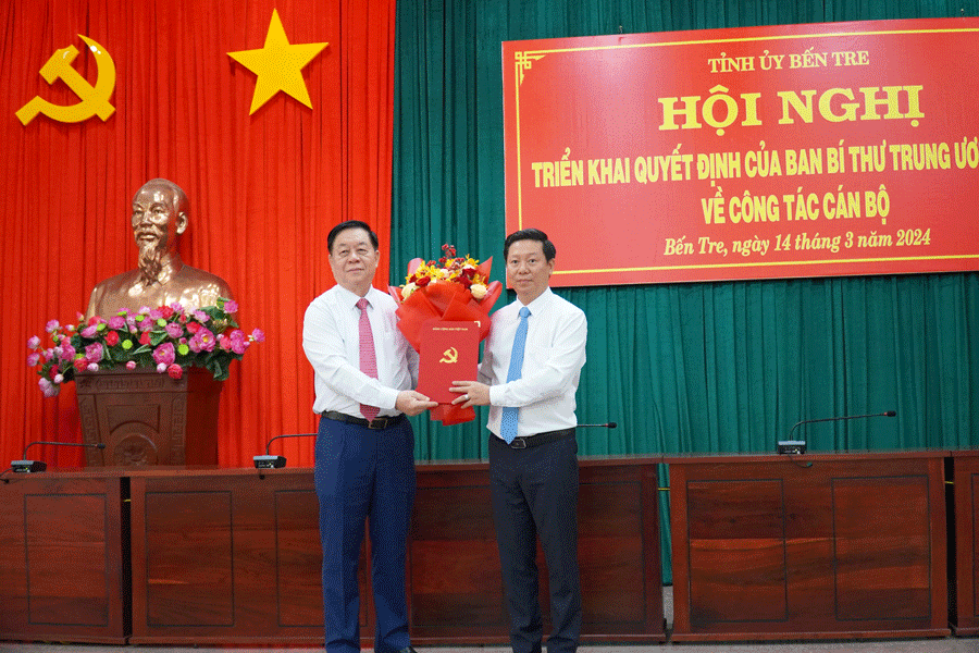 Ban Bí thư điều động ông Trần Thanh Lâm giữ chức Phó Bí thư Tỉnh ủy Bến Tre