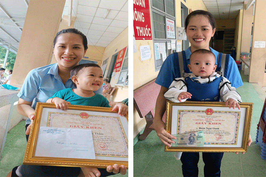 Bến Tre, Tiền Giang: Khen thưởng phụ nữ sinh đủ 2 con trước 35 tuổi