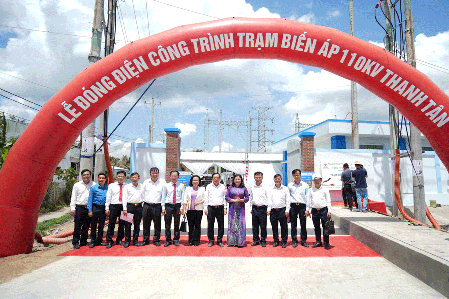 Bến Tre: Đóng điện công trình Trạm biến áp 110KV Thanh Tân và nhánh rẽ đấu nối 