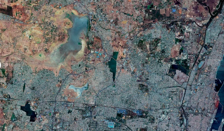 So sánh hình chụp vệ tinh năm 2018 và 2019 2