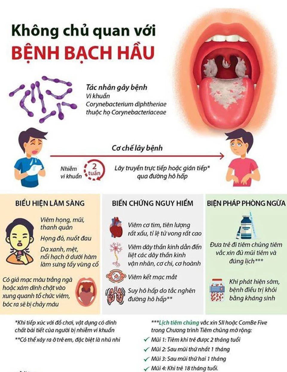 Dịch bạch hầu: Nguyên nhân, triệu chứng và biện pháp phòng ngừa hiệu quả