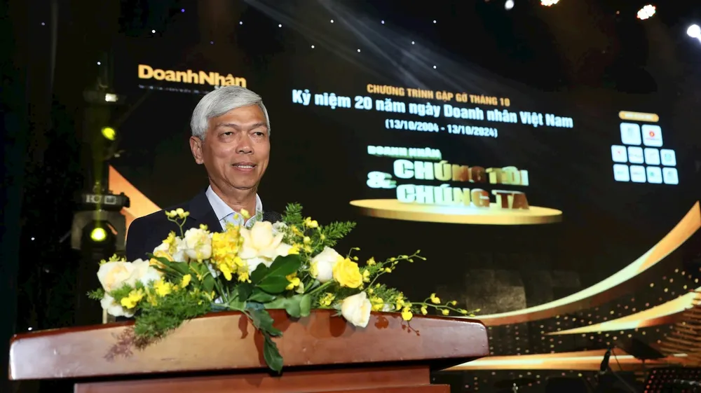 Ông Võ Văn Hoan, Phó chủ tịch UBND TP.HCM phát biểu tại chương trình kỷ niệm 20 năm ngày Doanh nhân Việt Nam. Ảnh: BTC cung cấp Dấu ấn và sứ mệnh tiên phong của Doanh nhân Việt Nam