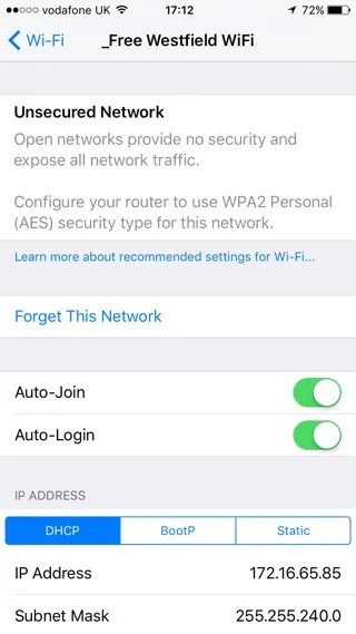 Cảnh báo Wi-Fi không an toàn