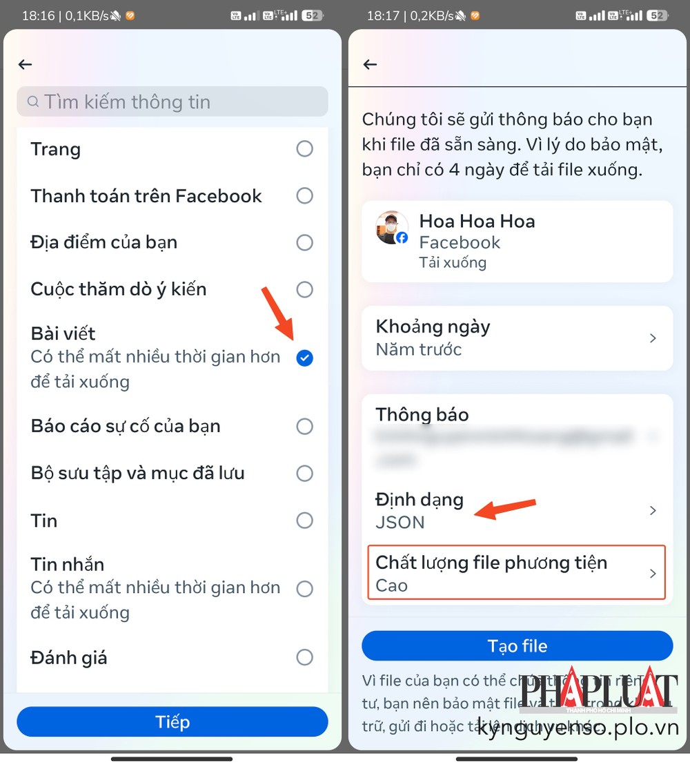 Tải các bài viết trên Facebook về điện thoại. Ảnh: MINH HOÀNG