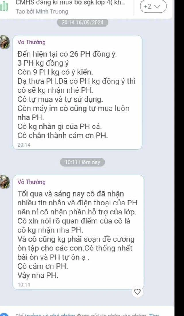 3. Giáo viên xin phụ huynh tiền hỗ trợ mua máy tính cá nhân, sau đó thừa nhận sai.