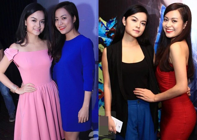 Hai nữ ca sĩ cùng sở hữu gương mặt hài hòa và nụ cười rạng rỡ.