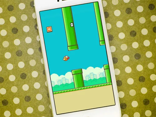 Flappy Bird - hiện tượng di động đầu năm 2014. Flappy Bird - hiện tượng di động đầu năm 2014.