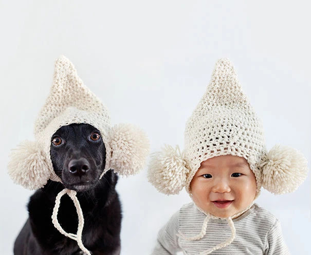 Cặp “song sinh” cún và baby cực đáng yêu ảnh 6