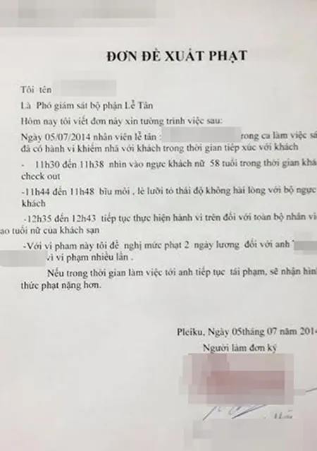 Nội dung lá đơn gây chú ý