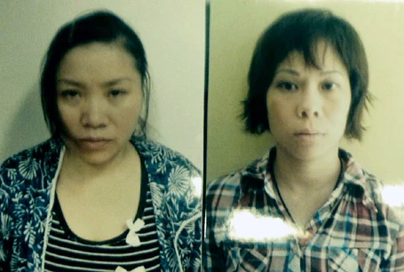 Hai đối tượng Trang và Nguyệt. (Ảnh: Cơ quan điều tra cung cấp)