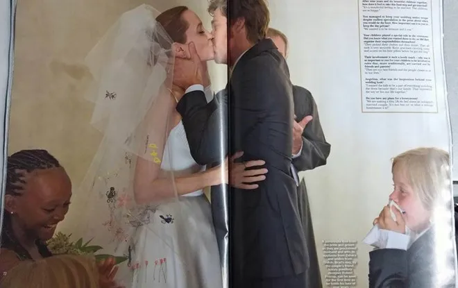 Lộ thêm ảnh cưới tuyệt đẹp của Angelina Jolie và Brad Pitt