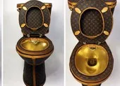 Choáng với bồn cầu 2,2 tỉ làm từ túi Louis Vuitton