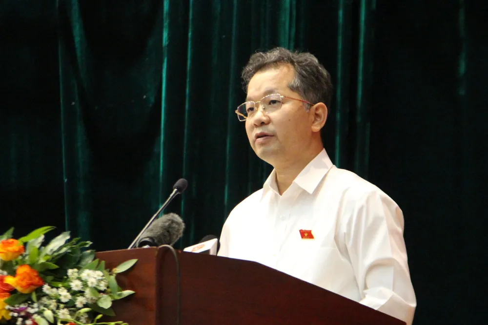 Bí thư Thành ủy, Trưởng đoàn ĐBQH đơn vị TP Đà Nẵng Nguyễn Văn Quảng. Ảnh: TẤN VIỆT