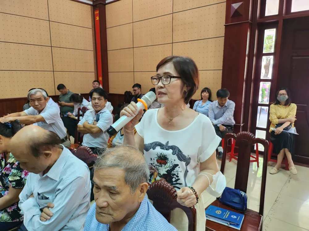 Cử tri Đoàn Thị Hoa, phường Hòa Thọ Đông, quận Cẩm Lệ, Đà Nẵng. Ảnh: TẤN VIỆT