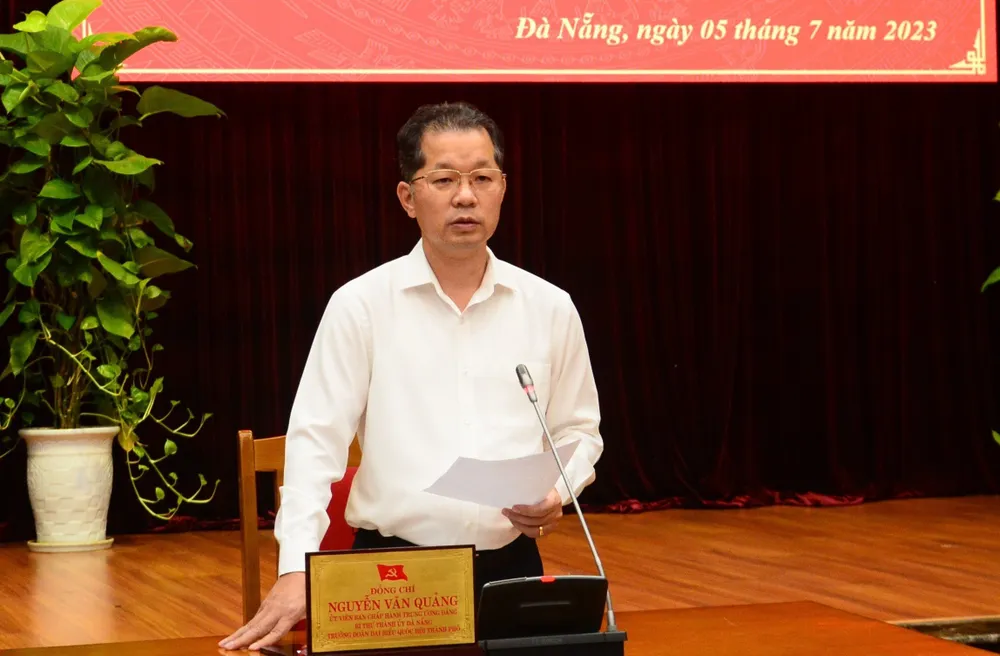 Bí thư Thành ủy Đà Nẵng Nguyễn Văn Quảng. Ảnh: TH