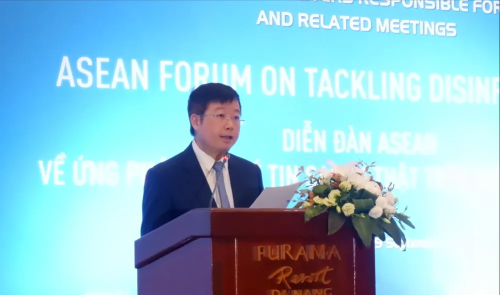 Thứ trưởng Bộ TT&TT Nguyễn Thanh Lâm. Ảnh: TẤN VIỆT asean-tin-gia-tin-sai-su-that-1.jpg