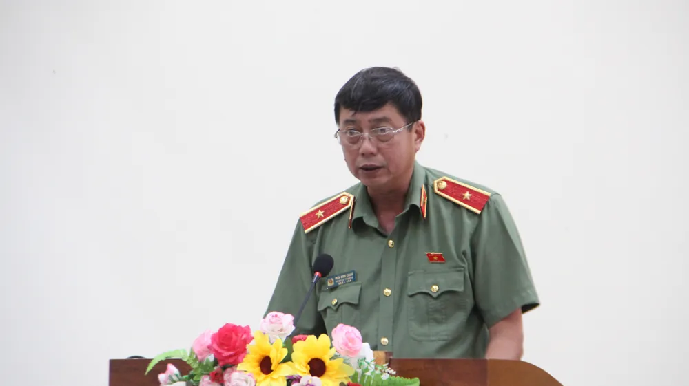 Thiếu tướng Trần Đình Chung, Phó Cục trưởng Cục An ninh chính trị nội bộ, Bộ Công an. Ảnh: TẤN VIỆT đà nẵng cho vay nặng lãi lừa đảo qua mạng