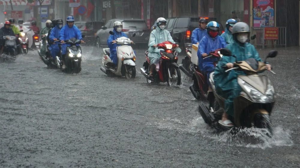 ngập nhiều tuyến đường ở đà nẵng