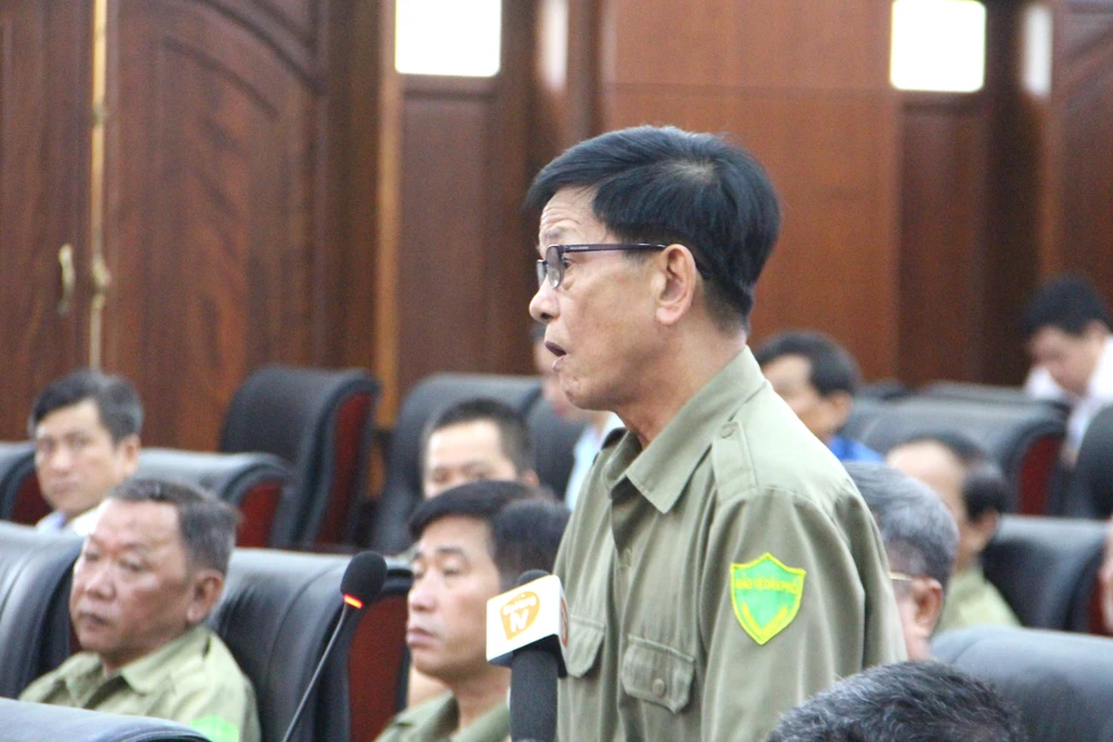 Cử tri Đỗ Tấn Hoàng (phường Hải Châu 1, quận Hải Châu). Ảnh: TẤN VIỆT bảo vệ dân phố đà nẵng