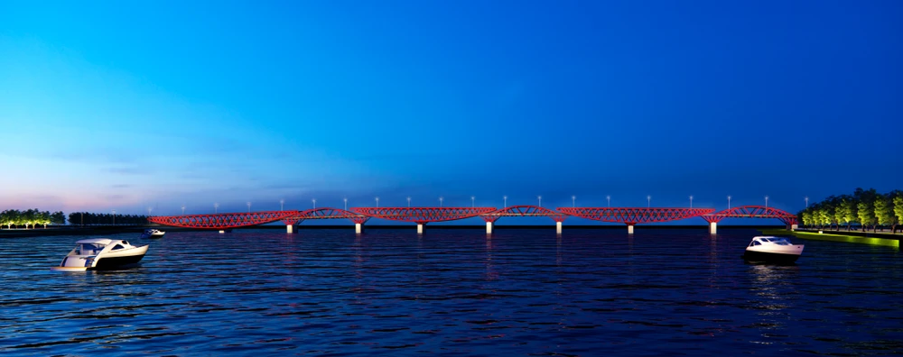 Hai phương án xây cầu bắc qua sông Đô Tỏa do tư vấn thiết kế đề xuất. Ảnh: BQL cau-bac-qua-song-do-toa-3.jpg.png