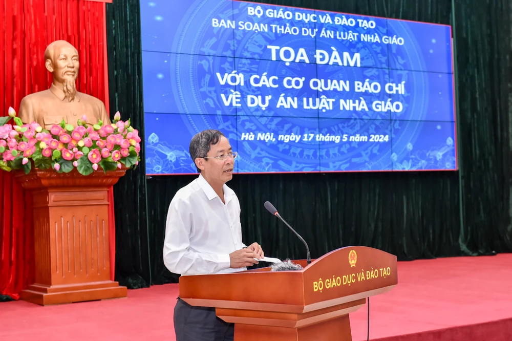 Ông Vũ Minh Đức - Cục trưởng Cục Nhà giáo và Cán bộ Quản lý giáo dục, Bộ GD&ĐT. Ảnh: TRẦN HIỆP Chứng chỉ hành nghề nhà giáo.jpg