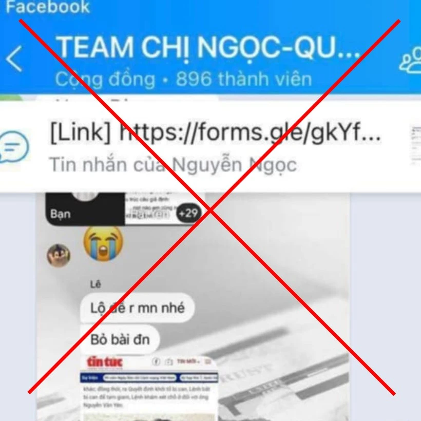 Thông tin sai sự thật được lan truyền trên mạng xã hội. lộ đề thi tốt nghiệp thpt 2024 1.jpg