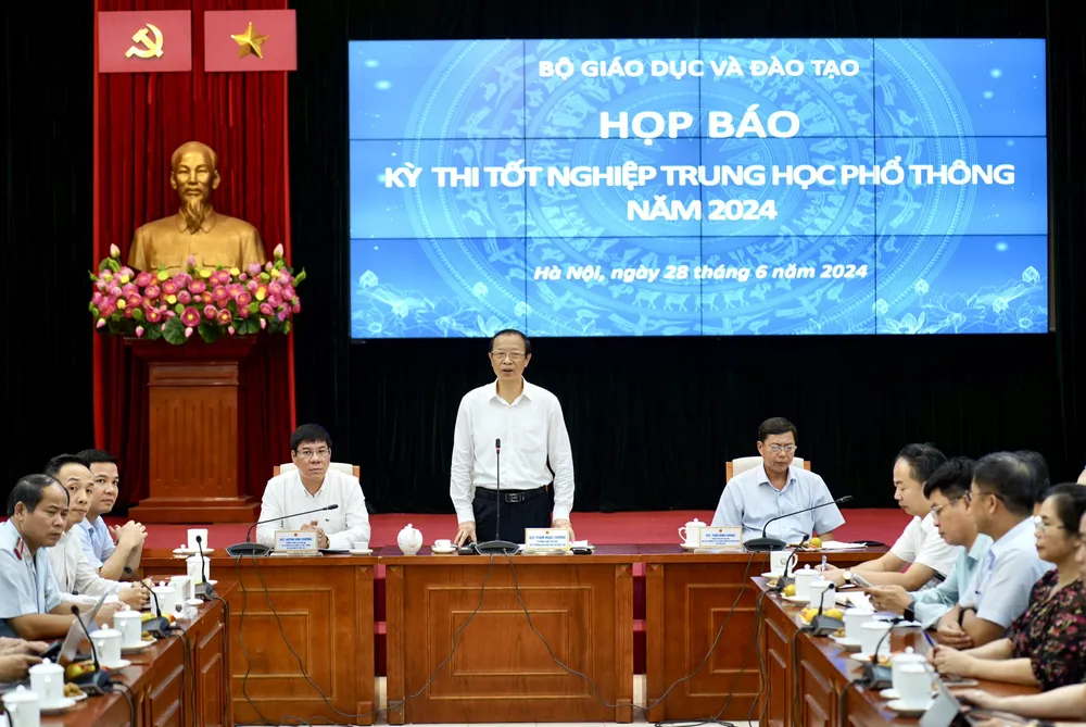 Thứ trưởng Bộ GD&ĐT Phạm Ngọc Thưởng. Ảnh: TT thi tốt nghiệp THPT 2024 0.jpg