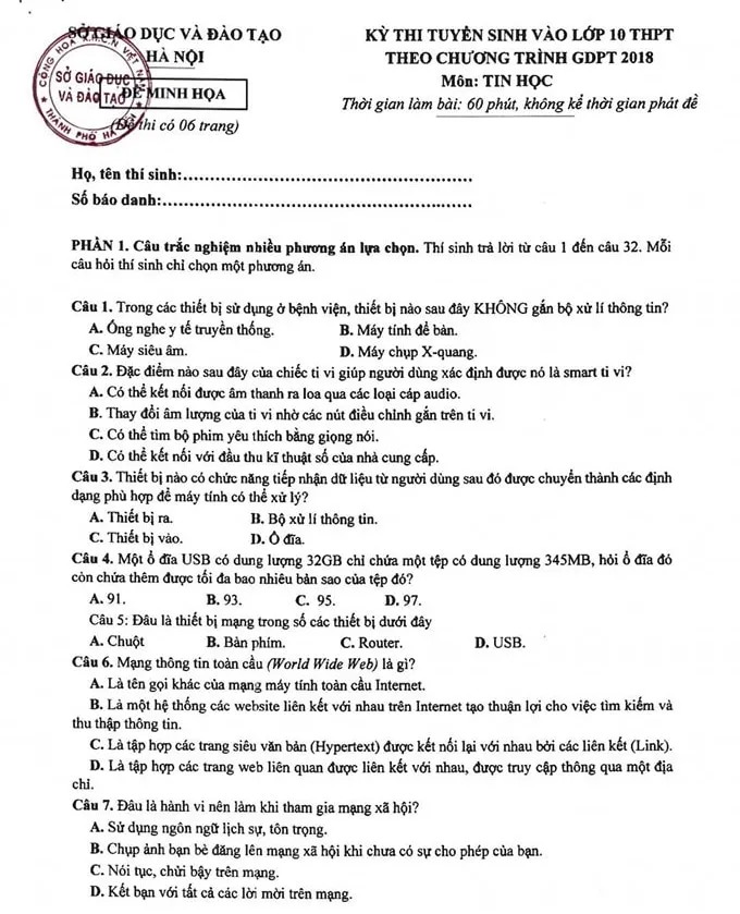 đề minh họa thi vào lớp 10 tin 1.jpg