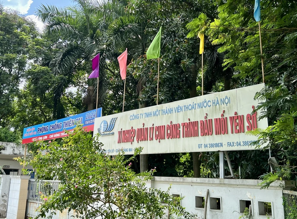 Trạm bơm Yên Sở là công trình tiêu thoát nước lớn của Hà Nội. Ảnh: TT siêu bão số 3 1.jpg