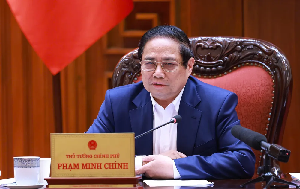 Thủ tướng Chính phủ Phạm Minh Chính chủ trì cuộc họp. Ảnh: VGP/NHẬT BẮC miễn viện phí