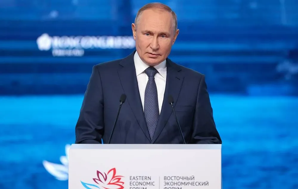 Tổng thống Nga Vladimir Putin tại Diễn đàn Kinh tế phương Đông. Ảnh: TASS Tổng thống Nga Vladimir Putin tại Diễn đàn Kinh tế phương Đông. Ảnh: TASS