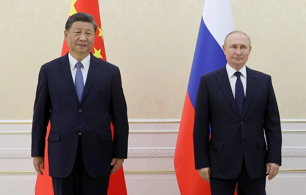 Chủ tịch Trung Quốc Tập Cận Bình (trái) và Tổng thống Nga Vladimir Putin. Ảnh: Alexander Demianchuk/TASS