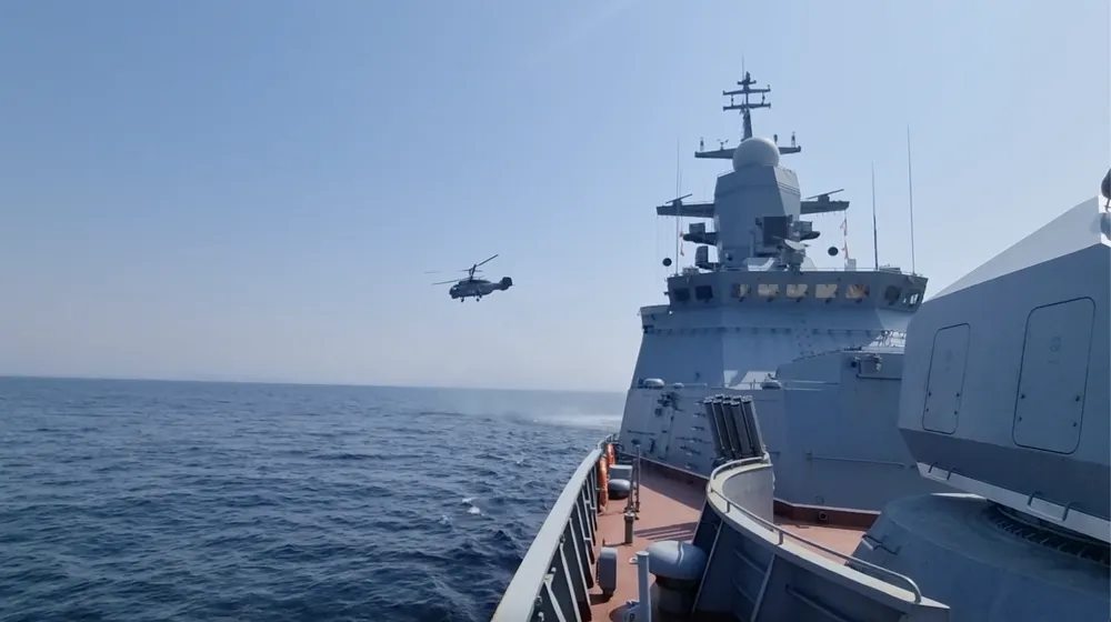 Hạm đội Thái Bình Dương của Nga tập trận trên biển Nhật Bản và biển Okhotsk. Ảnh: Chụp màn hình Hạm đội Thái Bình Dương của Nga tập trận trên biển Nhật Bản và biển Okhotsk. Ảnh: Chụp màn hình