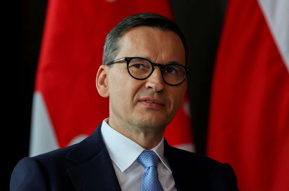 Thủ tướng Ba Lan Mateusz Morawiecki. Ảnh: Carlos Osorio/REUTERS