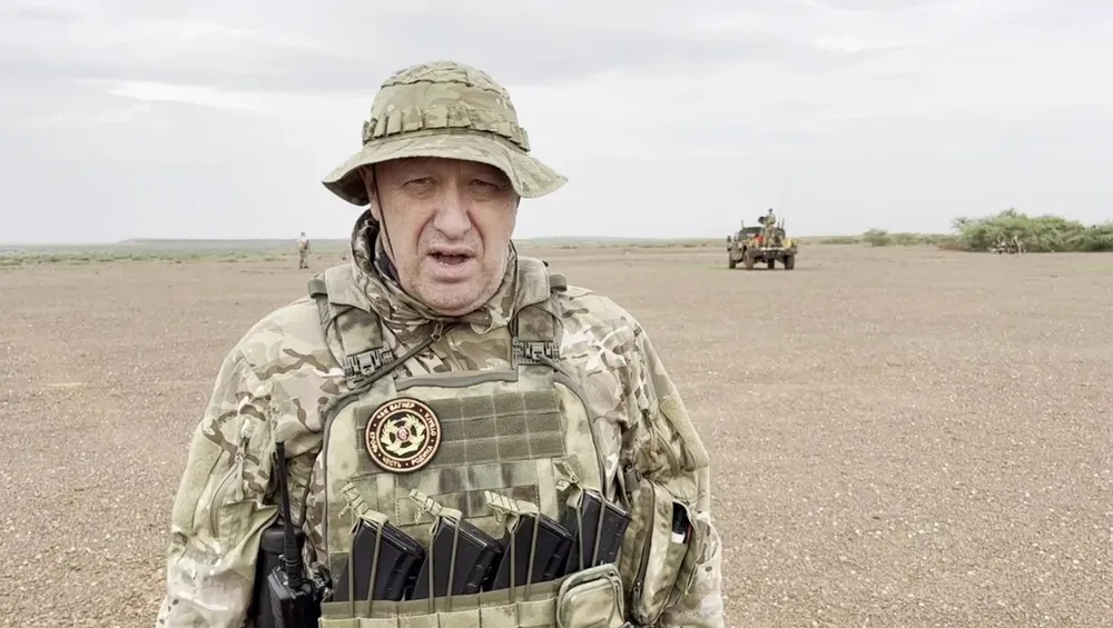 Lãnh đạo tập đoàn quân sự tư nhân Nga Wagner Yevgeny Prigozhin trong đoạn video đăng tải hôm 21-8. Ảnh: TELEGRAM