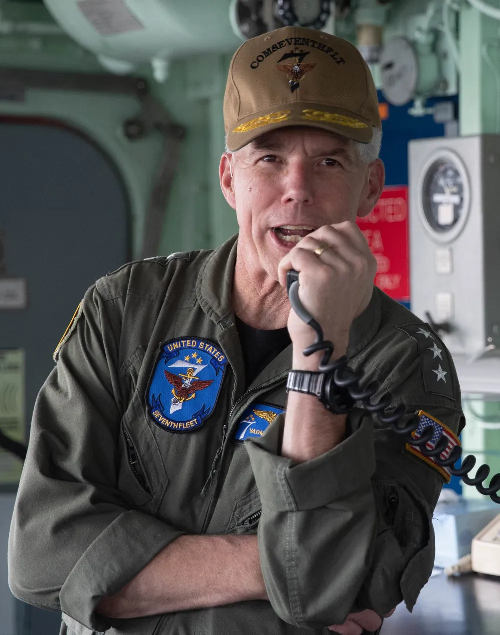 Tư lệnh Hạm đội 7 Hải quân Mỹ - Phó đô đốc Karl Thomas. Ảnh: US NAVY