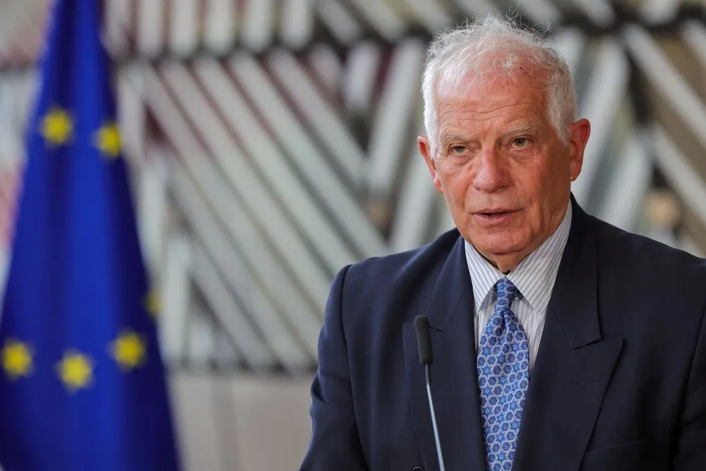 Đại diện cấp cao EU về chính sách đối ngoại và an ninh Josep Borrell hồi tháng 4-2023. Ảnh: Olivier Matthys/POOL/REUTERS
