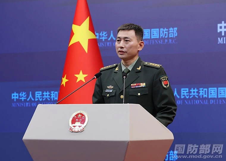 Người phát ngôn Bộ Quốc phòng Trung Quốc Trương Hiểu Cương. Ảnh: BỘ QUỐC PHÒNG TRUNG QUỐC TQ.jpeg