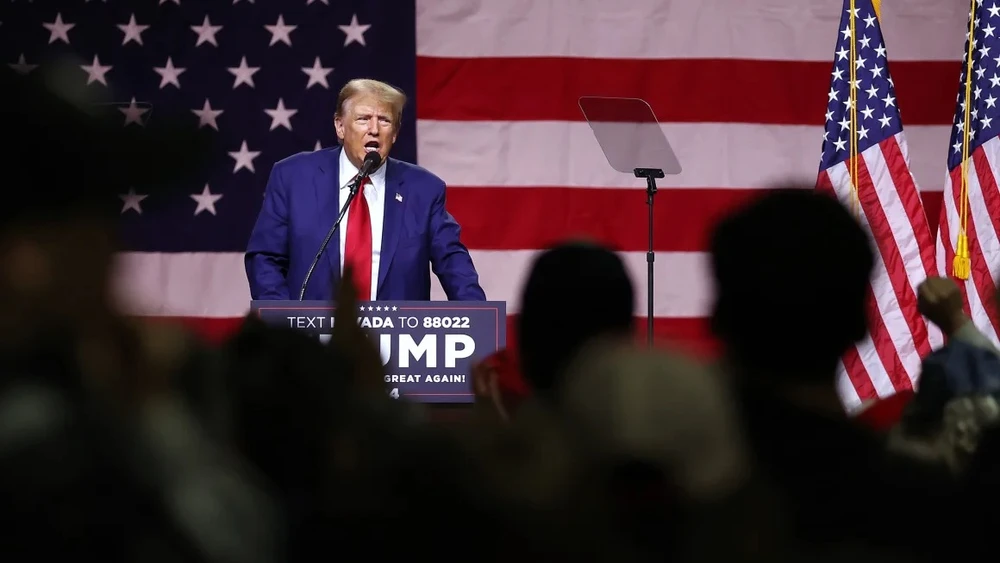 Cựu Tổng thống Mỹ Donald Trump phát biểu tại Trung tâm Hội nghị Reno-Sparks (Mỹ) hôm 17-12. Ảnh: GETTY IMAGES tong-thong-donald-trump-9814.jpeg