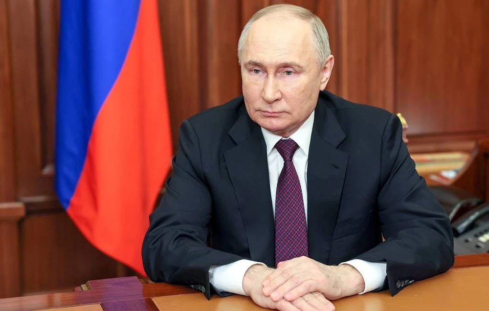 Tổng thống Nga Vladimir Putin. Ảnh: TASS Vụ tấn công khủng bố ở Moscow: Tổng thống Putin tuyên bố quốc tang