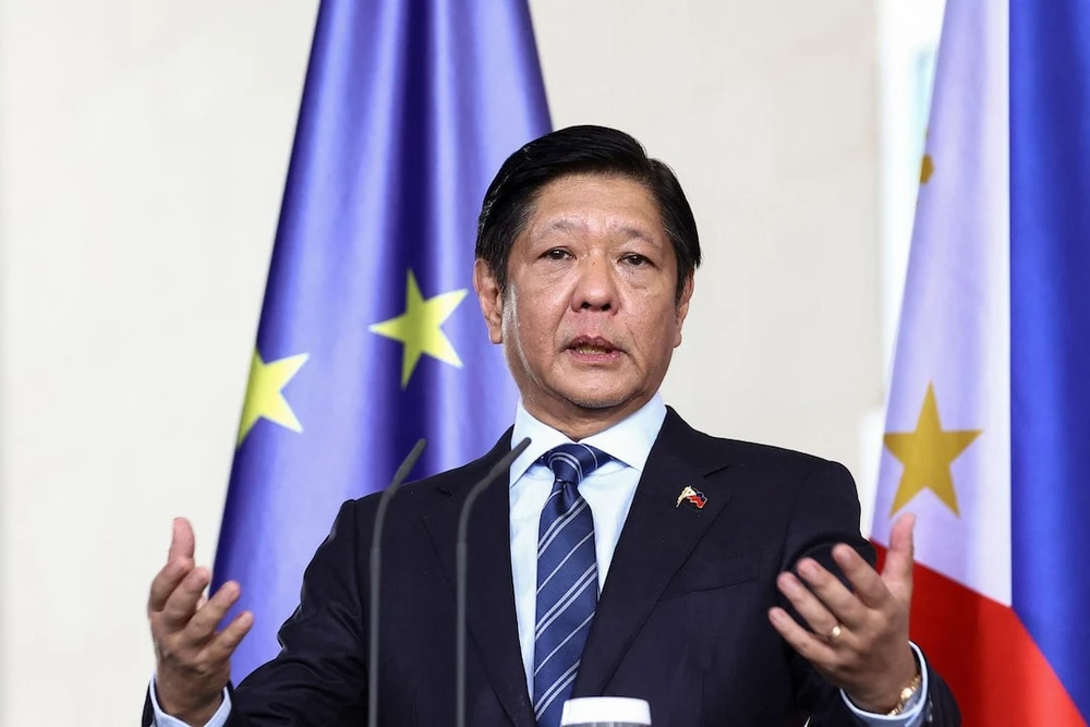 Tổng thống Philippines Ferdinand Marcos Jr.. Ảnh: REUTERS Ông Marcos: Thượng đỉnh Mỹ-Nhật-Philippines sẽ bàn hợp tác ở Biển Đông