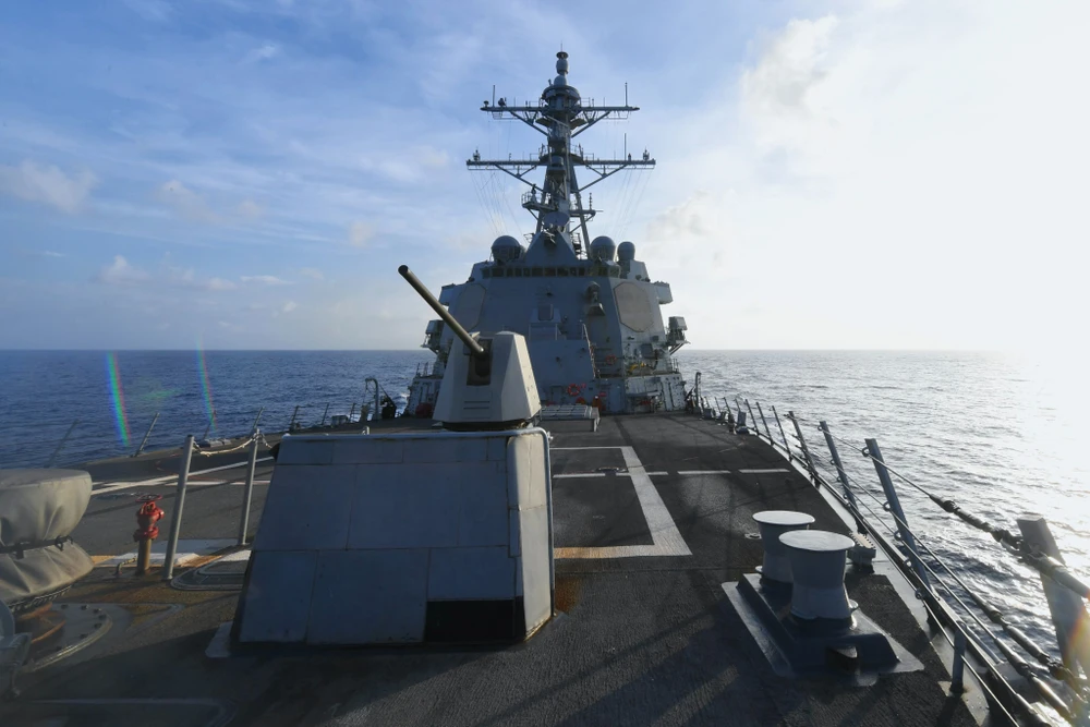 Tàu khu trục USS Halsey của Mỹ. Ảnh: X tàu khu trục Mỹ.jpeg