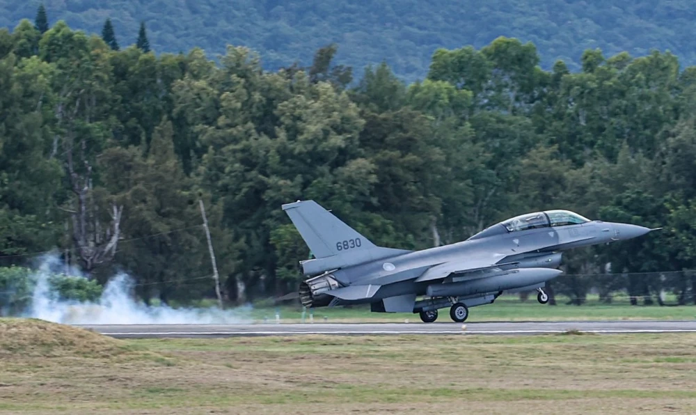 Tiêm kích F-16V của Đài Loan. Ảnh: TAIWAN NEWS tiêm kích F-16