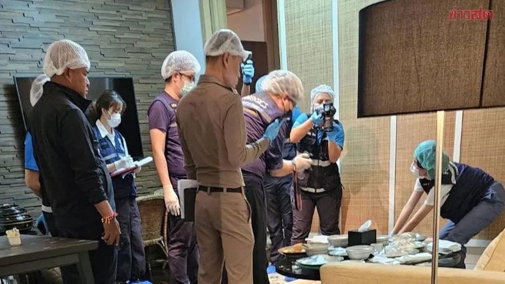 Cảnh sát Thái Lan khám nghiệm hiện trường tại khách sạn Grand Hyatt Erawan ở thủ đô Bangkok. Ảnh: FACEBOOK 450963715_918846946946753_169927.jpg