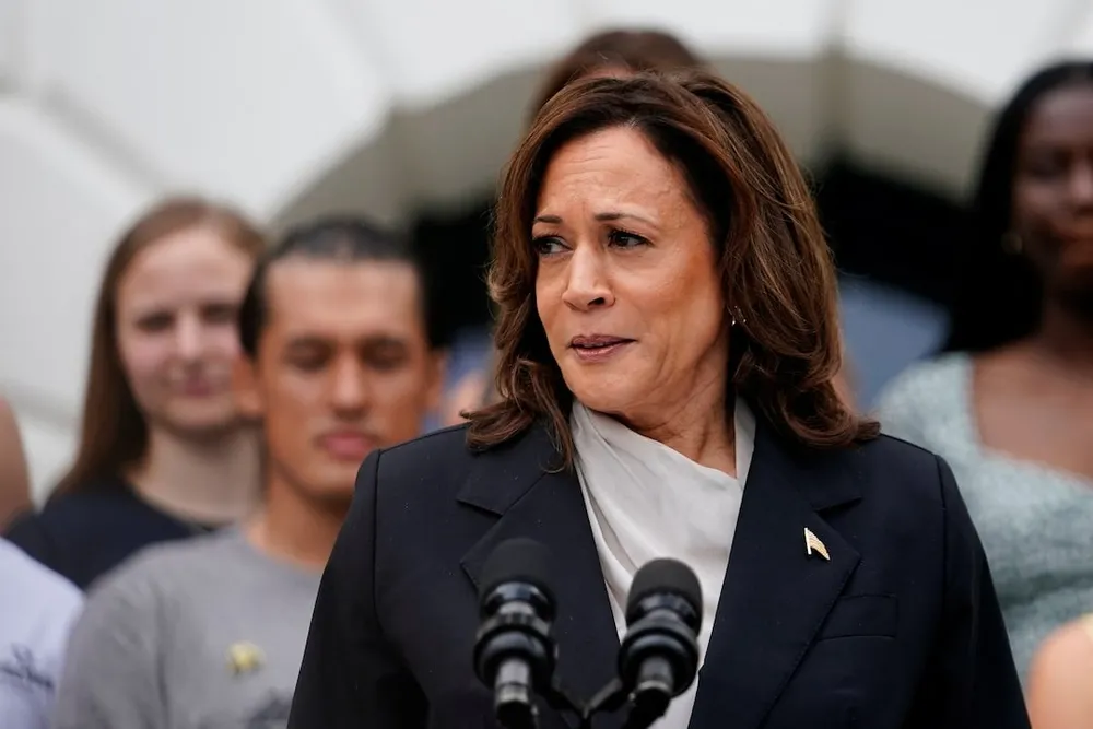 Phó Tổng thống Mỹ Kamala Harris. Ảnh: REUTERS Tổng thống Biden dừng tranh cử.jpg