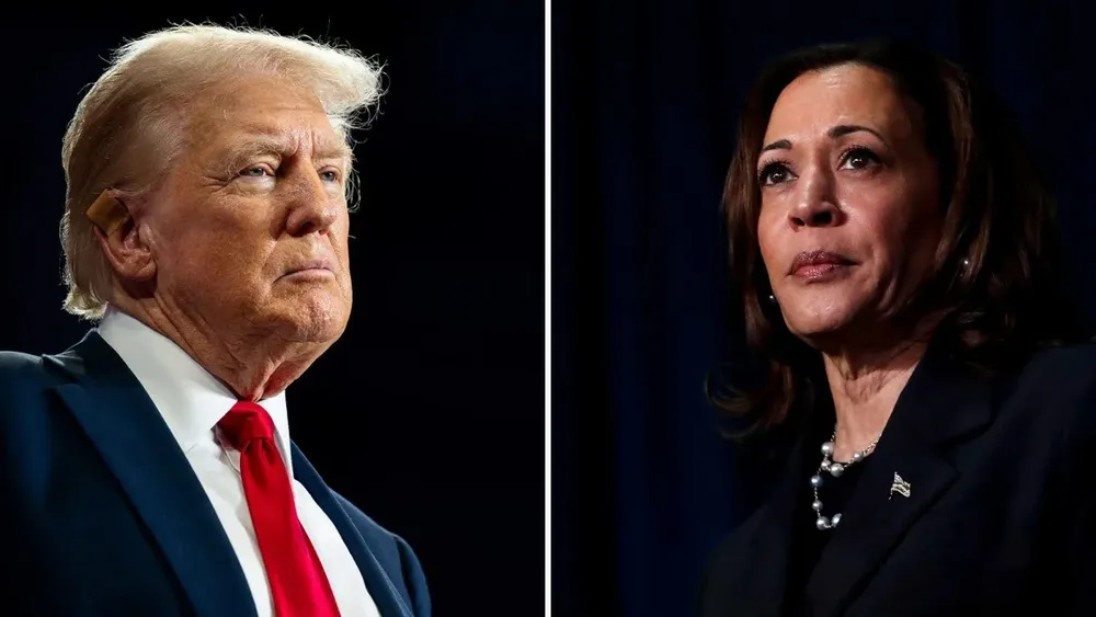 Cựu Tổng thống Mỹ Donald Trump (trái) và Phó Tổng thống Mỹ Kamala Harris. Ảnh: GETTY IMAGES buổi tranh luận tổng thống .jpg