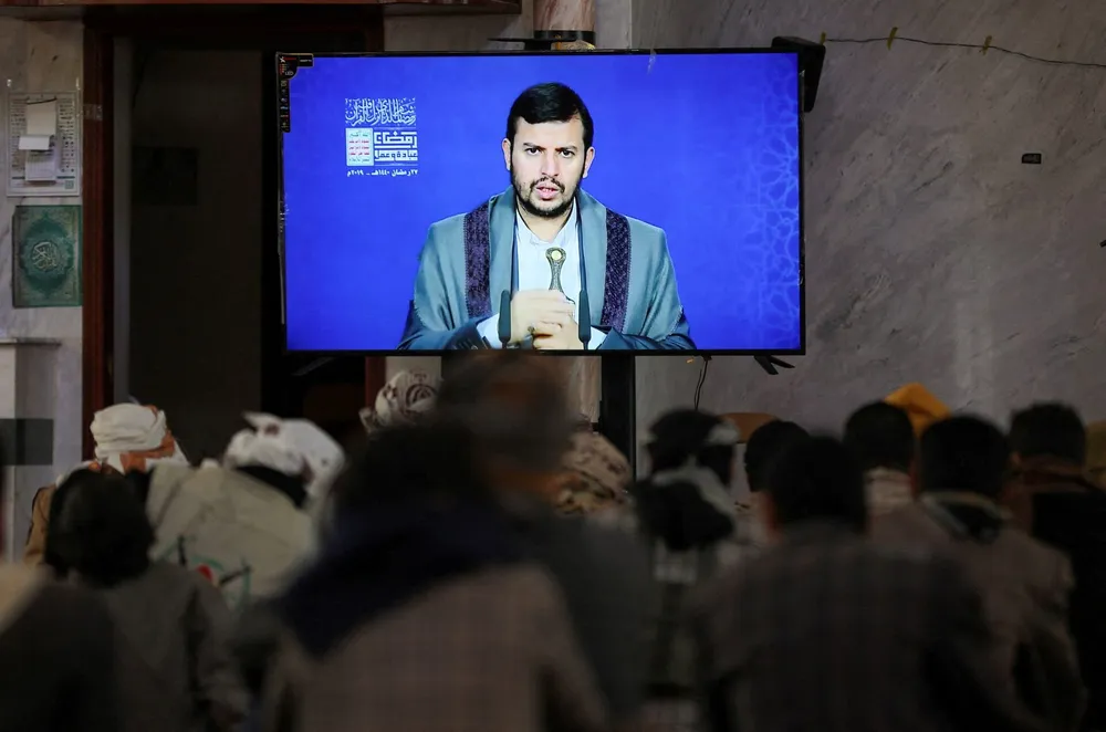 Thủ lĩnh Houthis (Yemen) Abdul-Malik al-Houthi. Ảnh: REUTERS trục kháng chiến của Iran.jpg