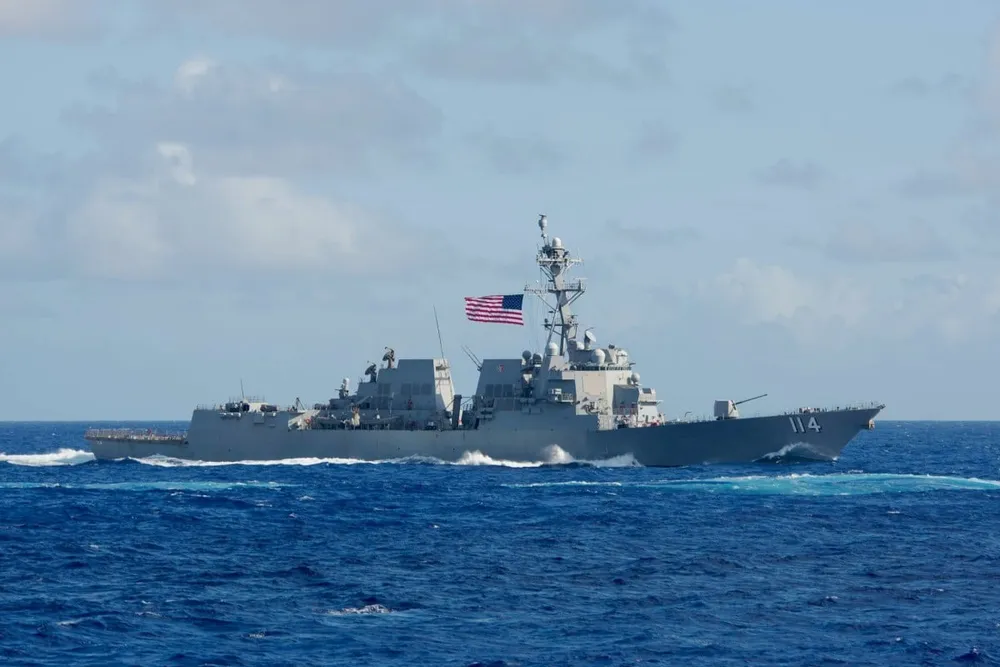 Tàu chiến USS Ralph Johnson của Mỹ. Ảnh: HẢI QUÂN MỸ Hải quân Mỹ